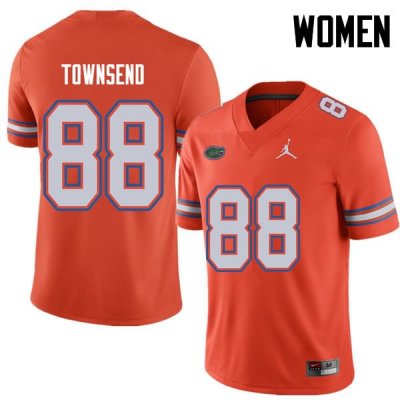 Women's Florida Gators #88 Tommy Townsend NCAA Jordan Brand Orange Authentic Stitched College Football Jersey QMU6762TN